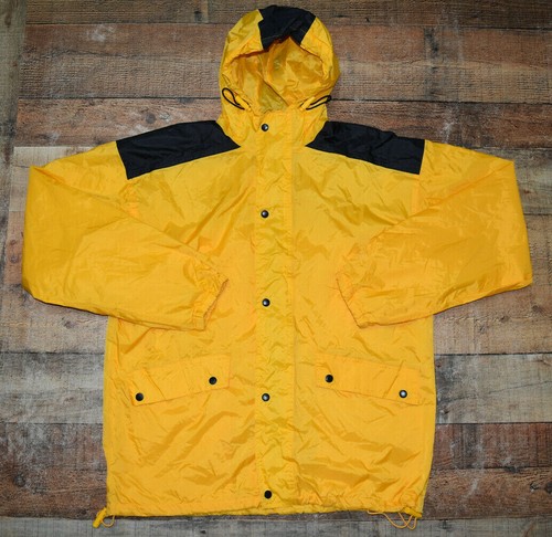 Black Nylon Hooded Waterproof Rain 