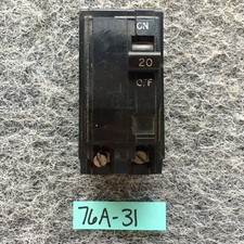 Square D QO220 20 Amp 2 Pole Black Face Handle Circuit Breaker Trip Window