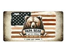 Papa Bear Front License Plate Car Accessory Vanity Plate