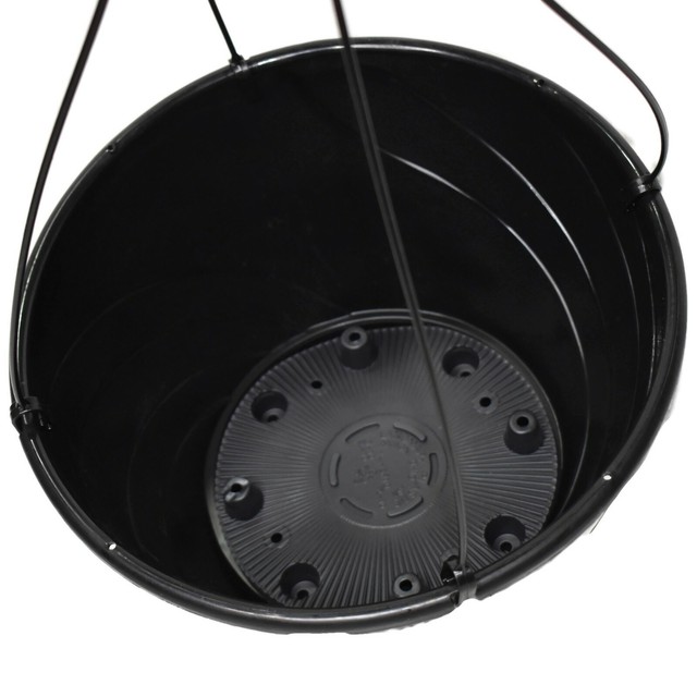 12" BLACK Plastic Hanging Baskets {Set of 25} DECO SWIRL eBay
