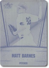 MATT BARNES 2011 Leaf Draft Rookie Card Press Plate RC RED SOX 1/1