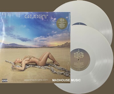 BRITNEY SPEARS LP x 2 Glory Deluxe DOUBLE WHITE VINYL + 2 New Trks MAILS SAME D