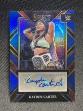 2023 Select WWE  KAYDEN CARTER Blue Prizm Autograph 23/35 MONDAY NIGHT RAW
