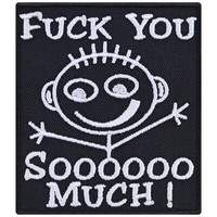 Lustiger AufnäHer Fuck You Sooo Much AufbüGler Biker Patch Rocker Applikation