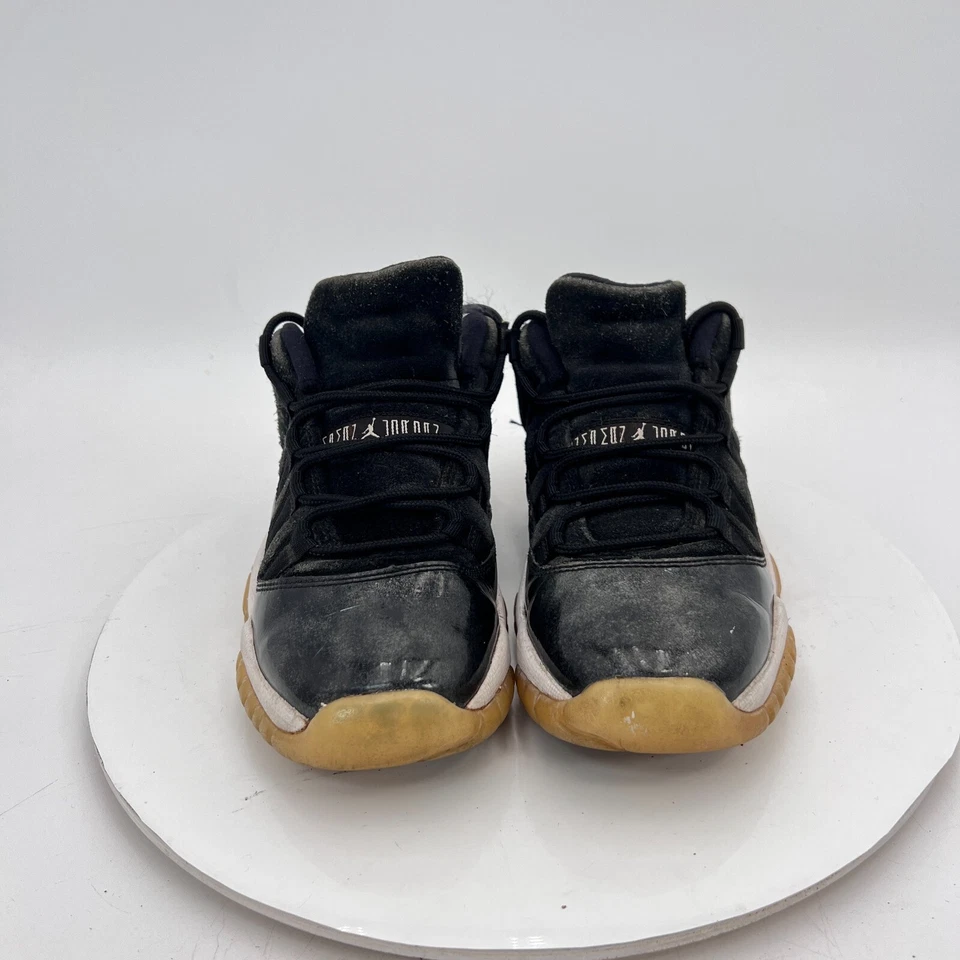Туфли черные женские Nike Air Jordan 11 XI Low Barons молодежный размер 5Y 6,5 528896-010 - Изображение 2 из 4