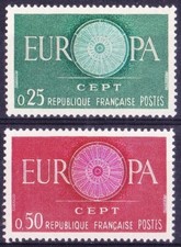 FRANCE 1960 "Le O de EUROPA" N°  YT 1266 et 1267 Neufs ★★ sans charnière