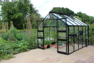 Halls Cotswold Blockley 810 8,1 m²  schwarz 3 mm Sicherheitsglas+Fundamentrahmen