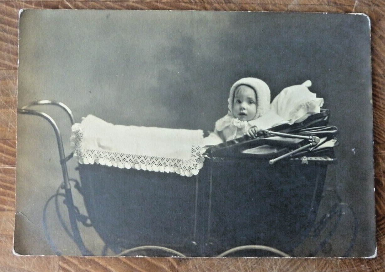 Photograph of Baby In Pram 1910 era