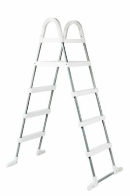 Poolleiter Edelstahl Hochbeckenleiter Aufstellbecken 122 cm Kürzbar Pool Leiter
