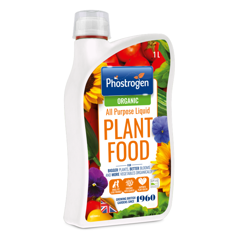Phostrogen Organic All-Purpose Liquid Plant Vegetables Food Feed Fertiliser 1L