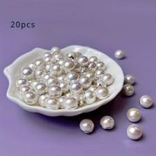 20pcs 10mm Round Faux Pearl Buttons for DIY Cloth Craft Sewing buttons Accessory