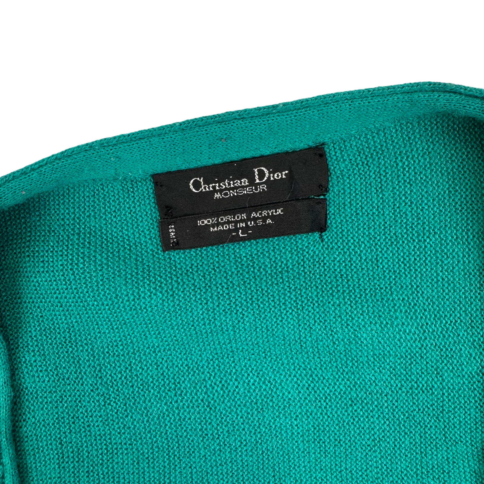 Christian Dior Monsieur Men's Button-Up Cardigan Green Knit Size L image 5