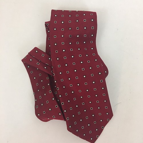Brooks Brothers Makers Red Squares Pure Silk Casual Men's Neck Tie P07 - Picture 4 of 4