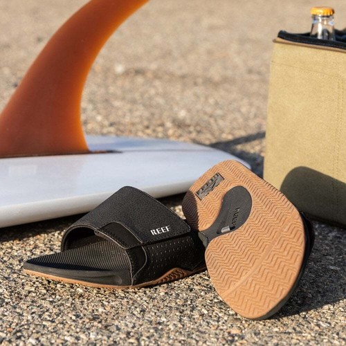 Reef Mens Fanning Slide Sliders With 