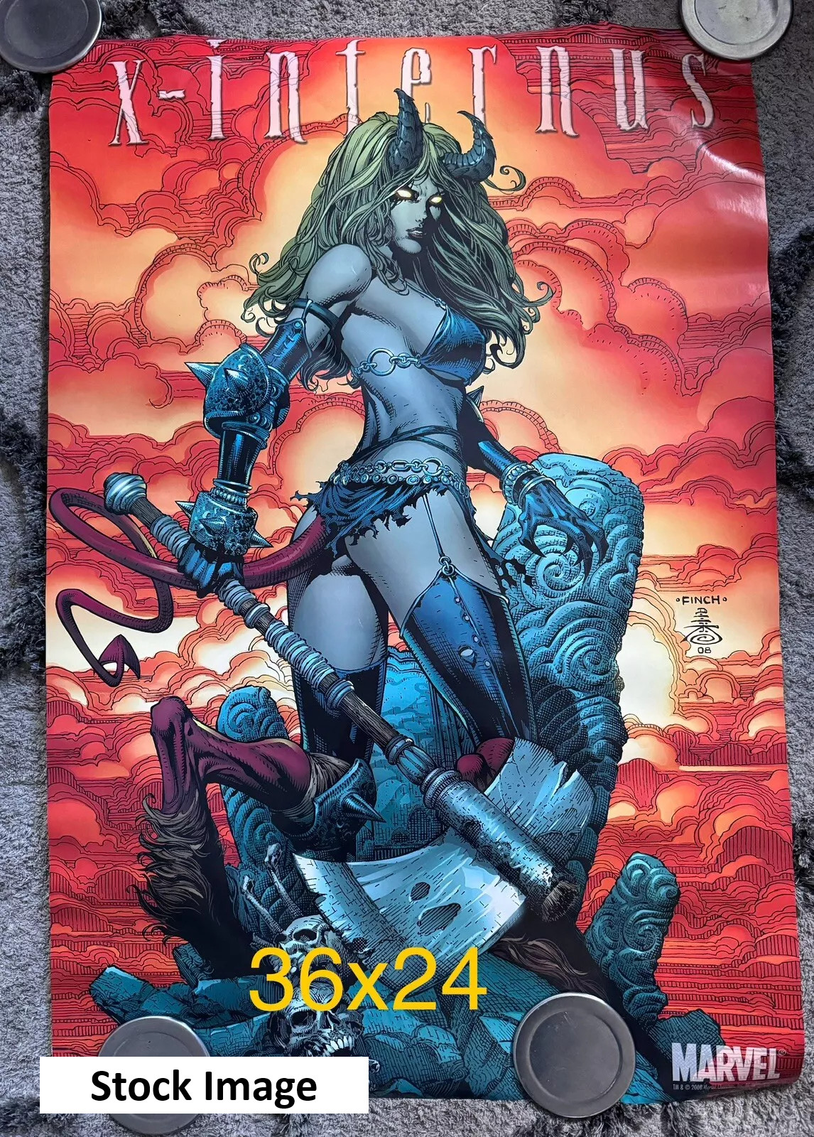 X-Infernus X-Men Magik Marvel Comics Poster David Finch ROLLED SEALED Rivals