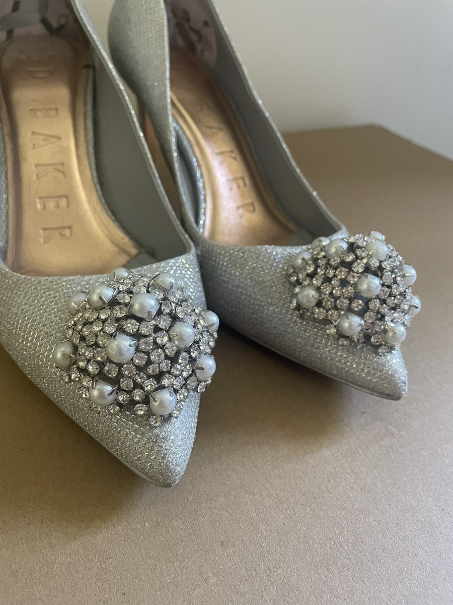 Brooch Ted Baker Grey Shoes Ted Baker Silver Brooch Heel Court