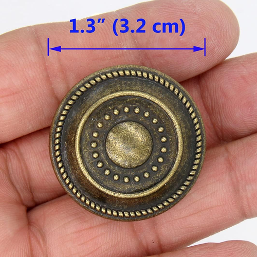 LXZ 6 Pcs Vintage Antique Brass Knobs Handles - Cabinet Drawer Knob Pulls with E - Picture 3 of 12