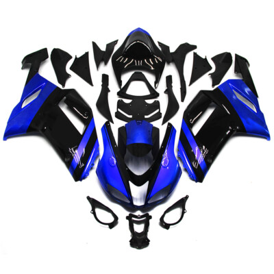 For Kawasaki Ninja ZX6R ZX600P 2007 2008 Black Blue Fairings Bodywork Cover Kits