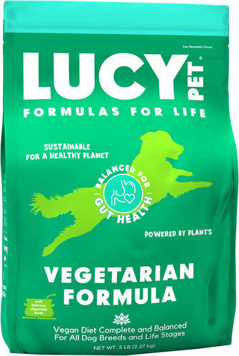 Lucy Pet Vegetarian Dog Food 5 Lb Vegan Plant Based All Breeds Life Stages