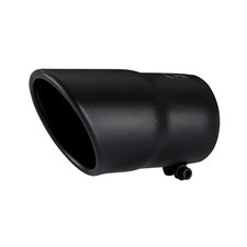 Black Exhaust tip -3.5'' Inlet Bolt on Design- Black Coated Stainless Steel C...