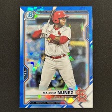 2021 Bowman Draft Chrome Malcom Nunez Sapphire #BDC-56 Cardinals