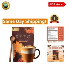 Instant USDA Organic Medium Roast Coffee with 6 Mushrooms - 30 Servings Per Bag