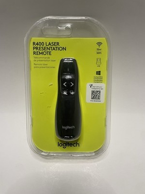 Logitech R400 Laser Presentation Remote Control Black Brand New Sealed [20]