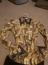 Show Fancy Gold Show Shirt Western Pleasure Equestrian