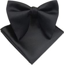 Bow Ties for Men, Pre Tied Bowtie Adjustable Oversize Mens Bow Tie for Tuxedo, V
