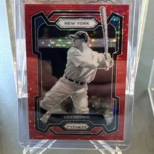 2024 Panini Prizm - Lou Gehrig - Red Pulsar Prizm #/399 #109