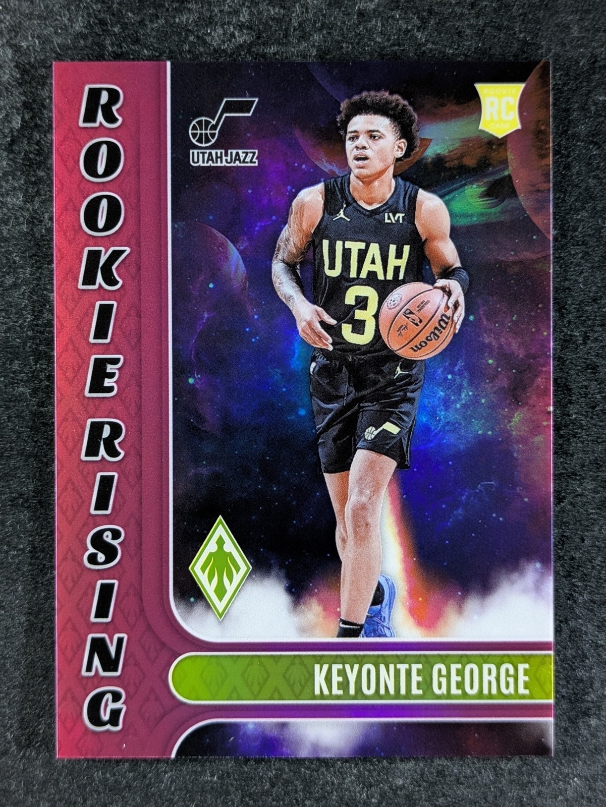 2023-24 Panini Phoenix KEYONTE GEORGE 19/99 RC Pink Rookie Rising Utah Jazz #2