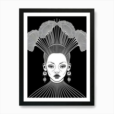 Asiatische Frau 35 Kunstdruck gerahmt Wandbild Poster Leinwanddruck Bild