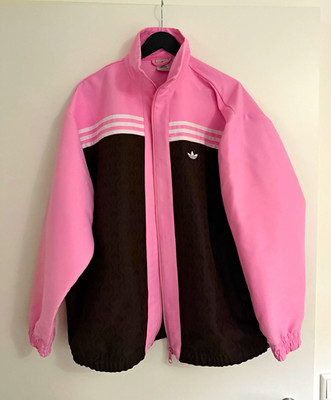 adidas Damen Trainingsjacke Gr. S rosa/schwarz Langarm Reißverschluss