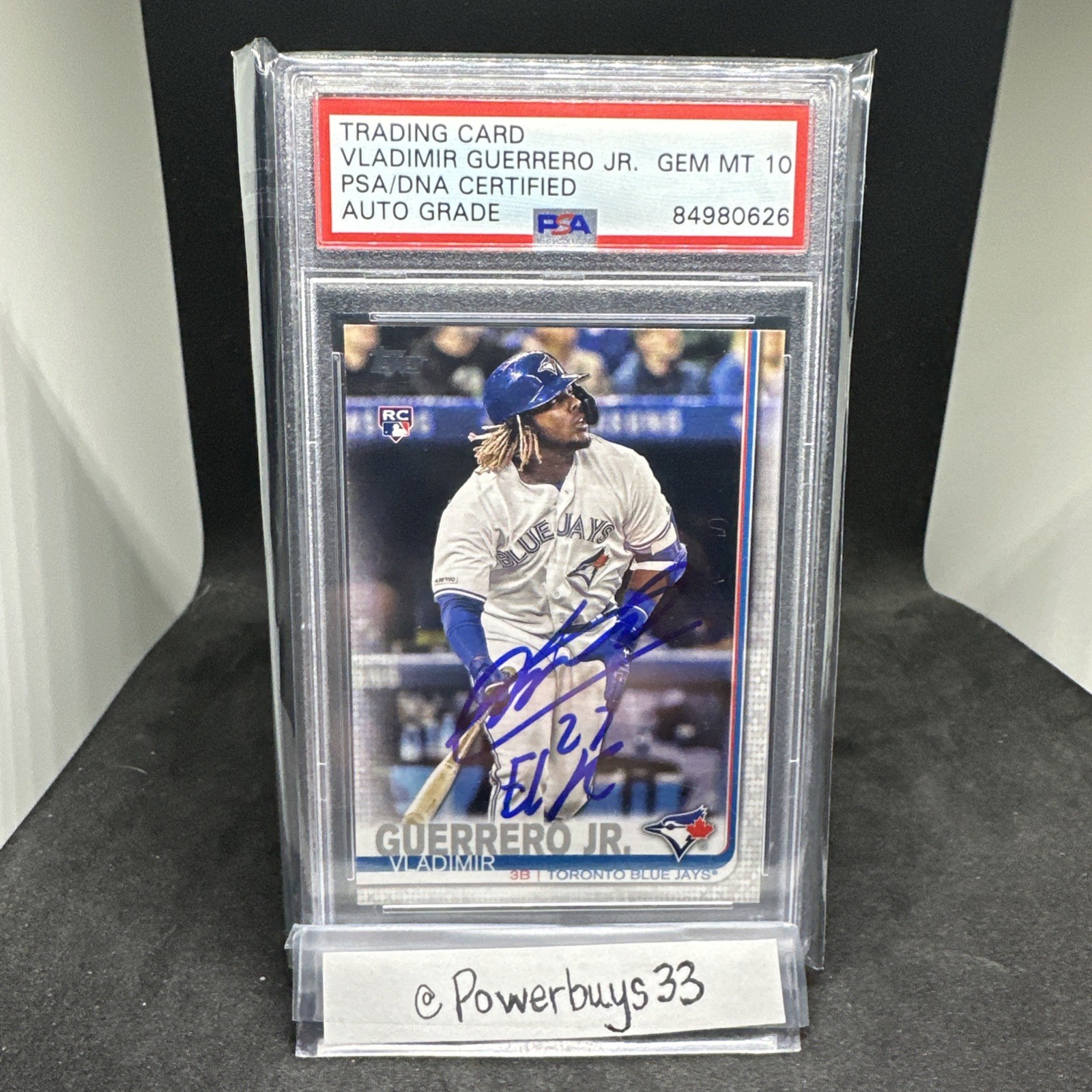 Vladimir Guerrero Jr 2019 Topps El K Inscription Auto Rookie  PSA 10