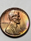 1956 Lincoln Wheat Cent Penny Uncirculated High Grade MS Gorgeous Toning