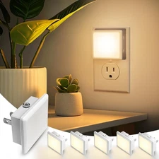 Night Lights Plug into Wall, [6-Pack] Plug in Night Light, Dusk-to-Dawn Sensor