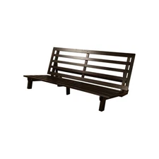 Carson Wood Futon Frame in Java Brown Finish-Mattress Not Included