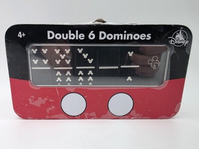 Disney Mickey Mouse Double 6 Dominoes Set In Carrying Tin New Sealed