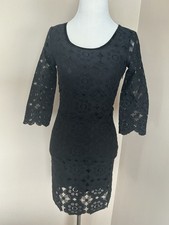 Max Studio Black Lace Cocktail Dress Size XS