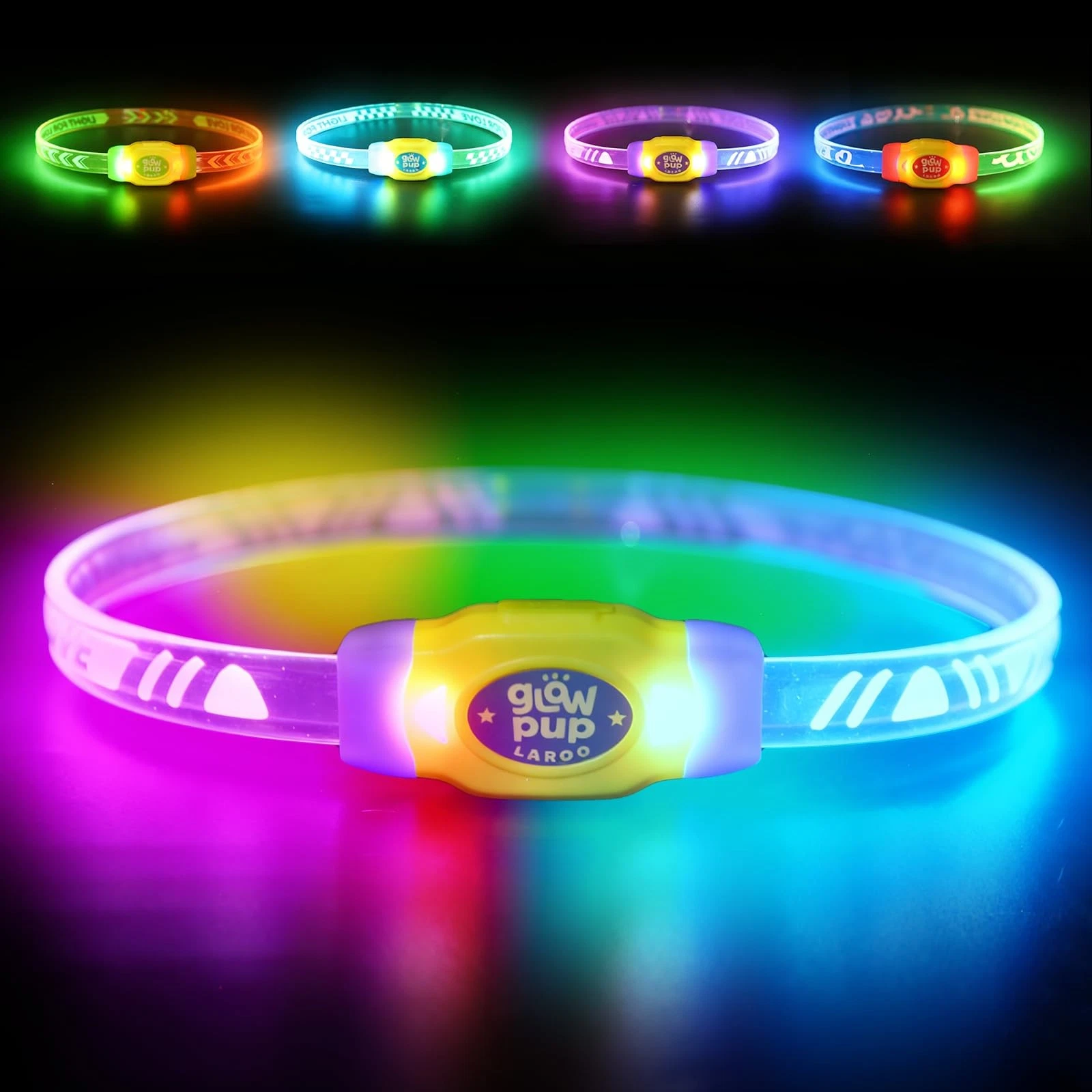 Light Up Dog Collar, Multi-Color Glowing Safety Pet Collar, USB Rechargeable,...