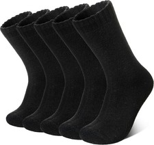 Merino Wool Socks for Women 5 Pairs Warm Winter Hiking Thick Thermal Cozy Boot W