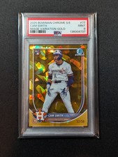 2025 Bowman Chrome Cam Smith Image Variation Gold Sapphire/25 PSA 9 Astros