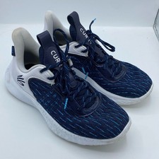 Under Armour Curry Flow 9 Team Midnight Navy/White size 8 MENS BASKETBALL SHOES