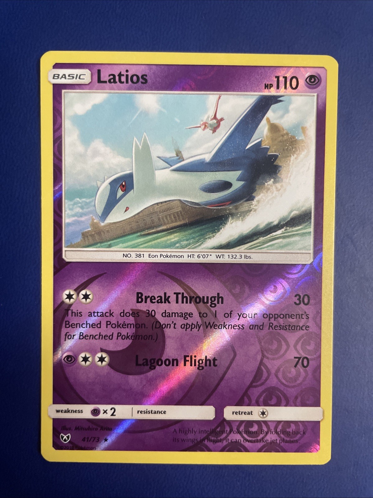 Pokemon TCG - Latios 41/73 SM Shining Legends Holo Rare Card 2017 Near Mint