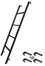 RV Bunk Bed Ladder One-Piece Steel, 50"/55"/60"/66"/72'' Bunk 50 inches Black