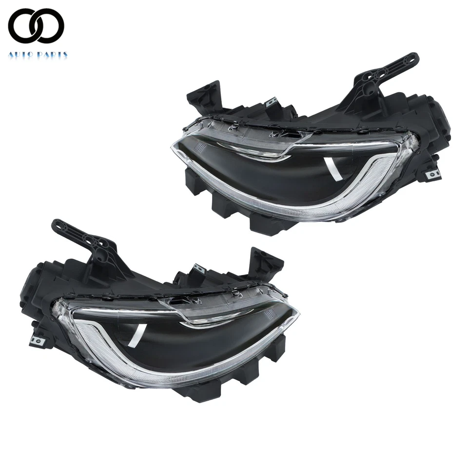 For Chrysler 200 2015-2017 Headlights Left+Right Side Black W/LED DRL Halogen - Изображение 2 из 4