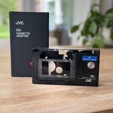 JVC VHS C-P3U Motorized Cassette Adapter w/ Case - Convert VHS-C to VCR
