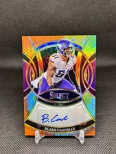 2025 Panini Select - Signatures Blake Cashman #SP-BCN Tie-Dye Prizm /25 (AU, RC)