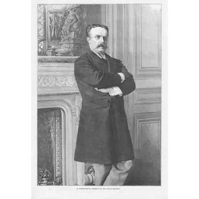 JEAN CASIMIR-PERIER Präsident der Französischen Republik - Antiker Druck 1894