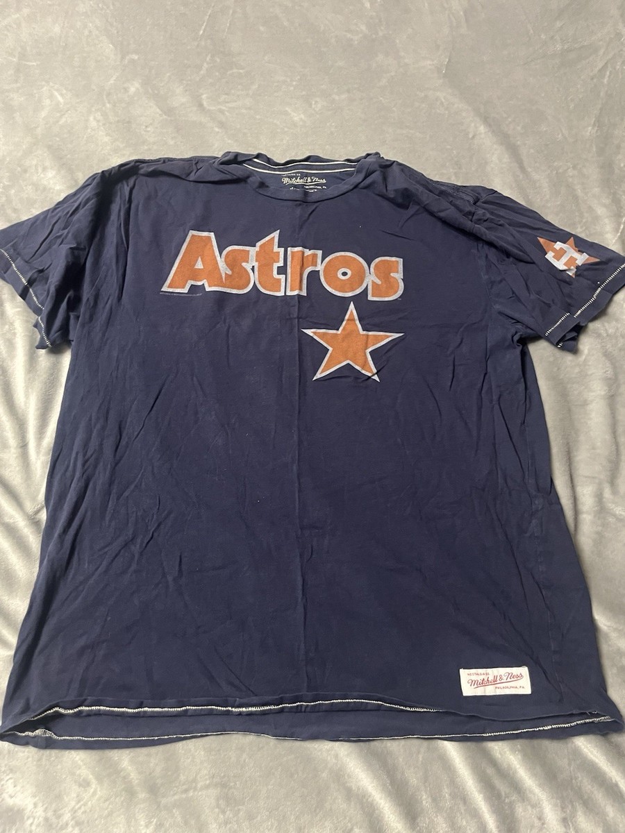 Houston Astros Mitchell & Ness MLB Tshirt Blue Size 3XL B-1-19 | eBay